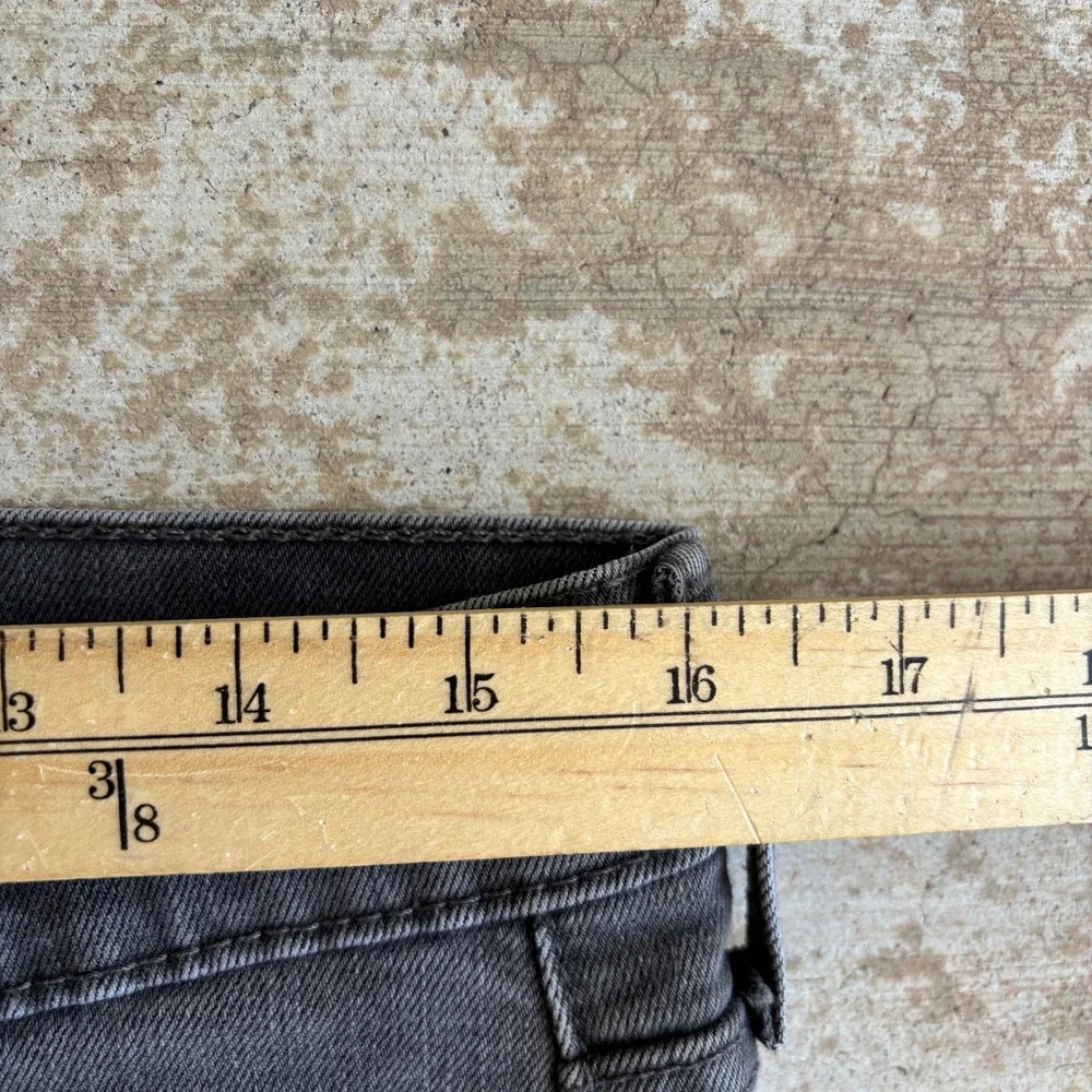Levi's 502 Regular Taper Jeans Mens 32x30 Gray Wash Stretch Denim Skate Flaw